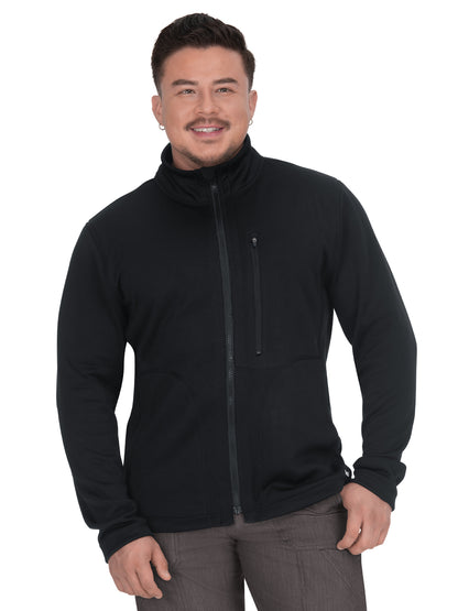 Men's Five-Pocket  Bonded Fleece Exterior Reactivate Jacket - 461 - Black