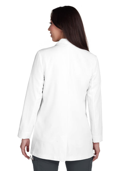 Women's 3-Pocket Button-Front Hema Lab Coat - 464 - White