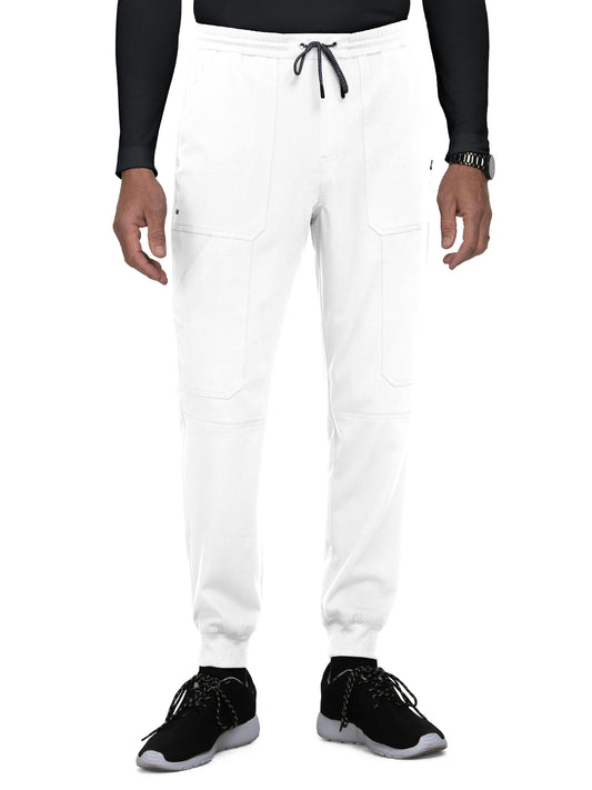 Men's 7-Pocket Jogger Day to Night Scrub Pant - 608 - White