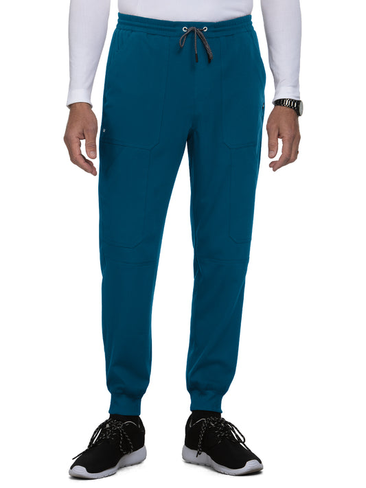 Men's 7-Pocket Jogger Day to Night Scrub Pant - 608 - Caribbean Blue