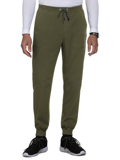 Men's 7-Pocket Jogger Day to Night Scrub Pant - 608 - Olive Green