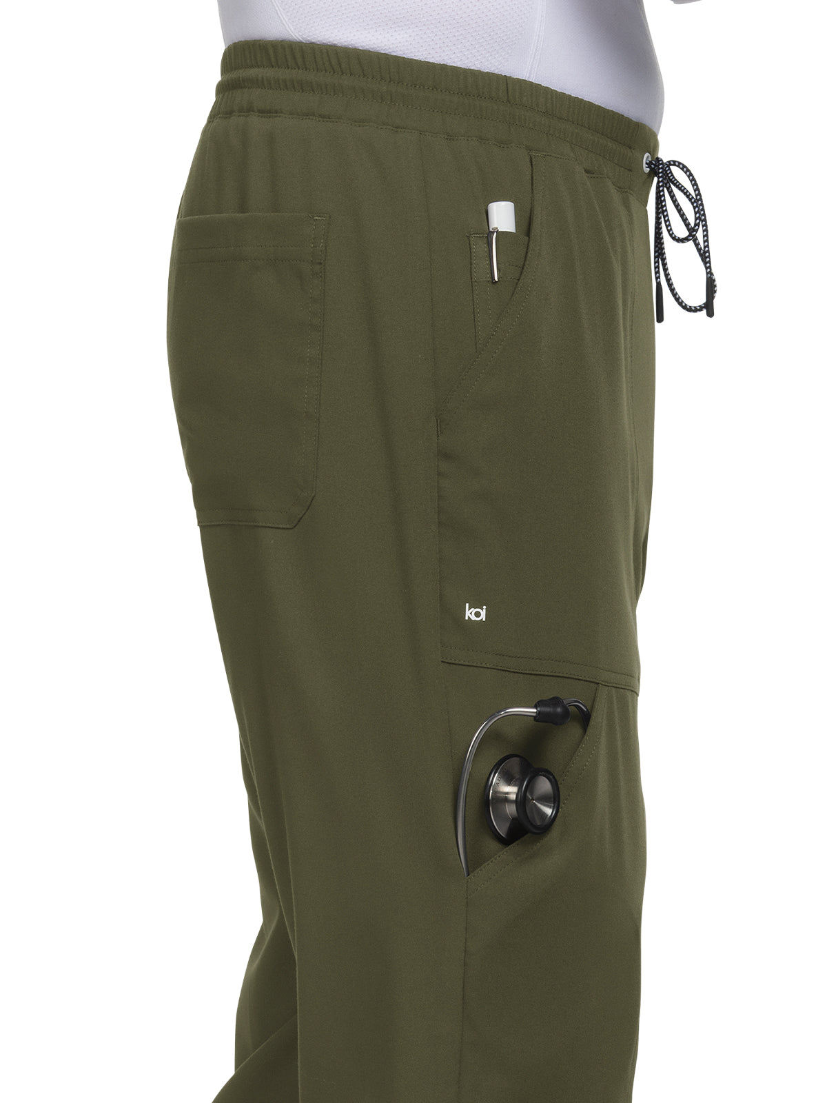 Men's 7-Pocket Jogger Day to Night Scrub Pant - 608 - Olive Green