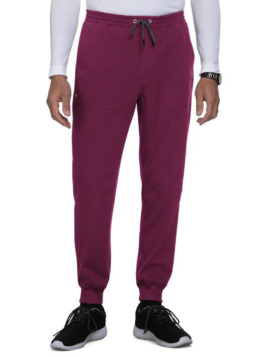 Men's 7-Pocket Jogger Day to Night Scrub Pant - 608 - Wine