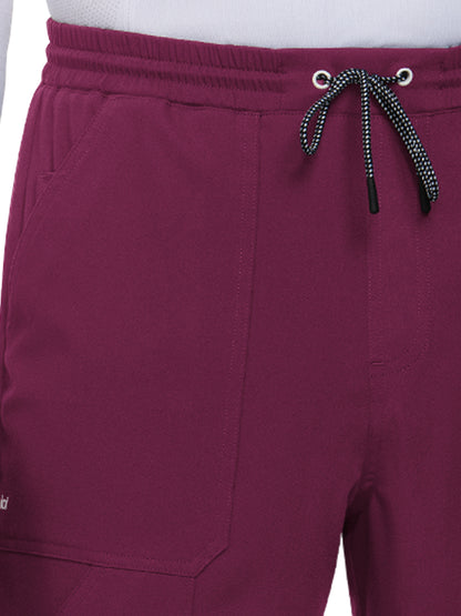 Men's 7-Pocket Jogger Day to Night Scrub Pant - 608 - Wine