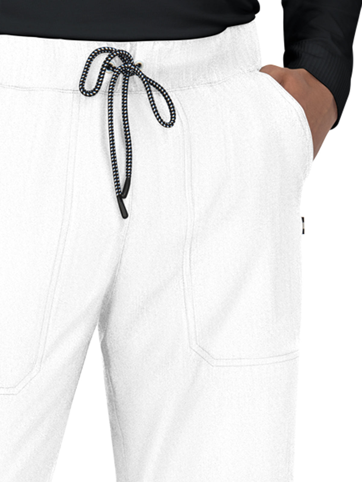 Men's 6-Pocket Straight Leg Make it Happen Scrub Pant - 609 - White