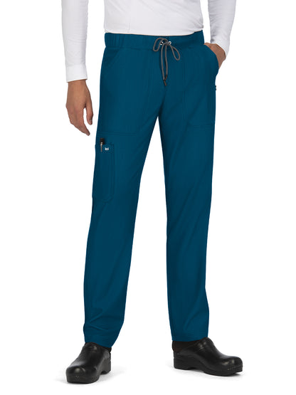 Men's 6-Pocket Straight Leg Make it Happen Scrub Pant - 609 - Caribbean Blue