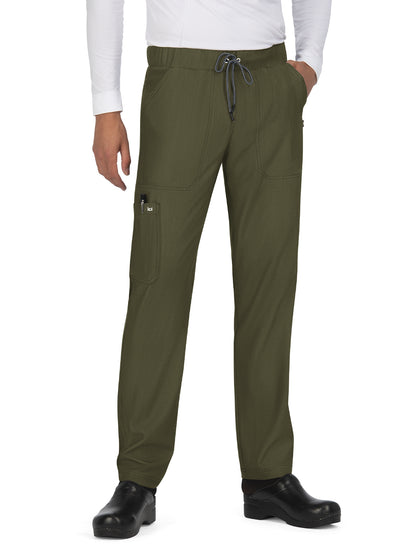 Men's 6-Pocket Straight Leg Make it Happen Scrub Pant - 609 - Olive Green