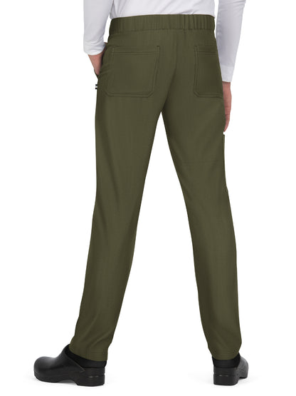 Men's 6-Pocket Straight Leg Make it Happen Scrub Pant - 609 - Olive Green