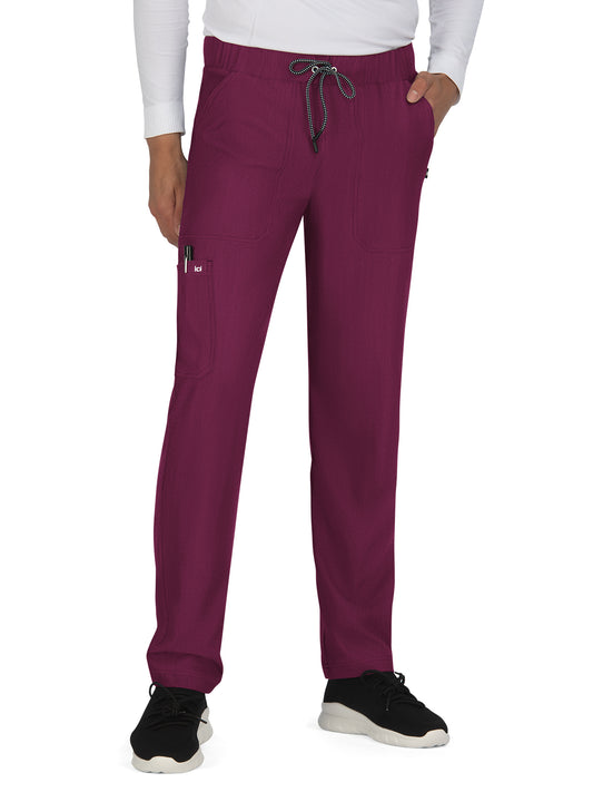 Men's 6-Pocket Straight Leg Make it Happen Scrub Pant - 609 - Wine