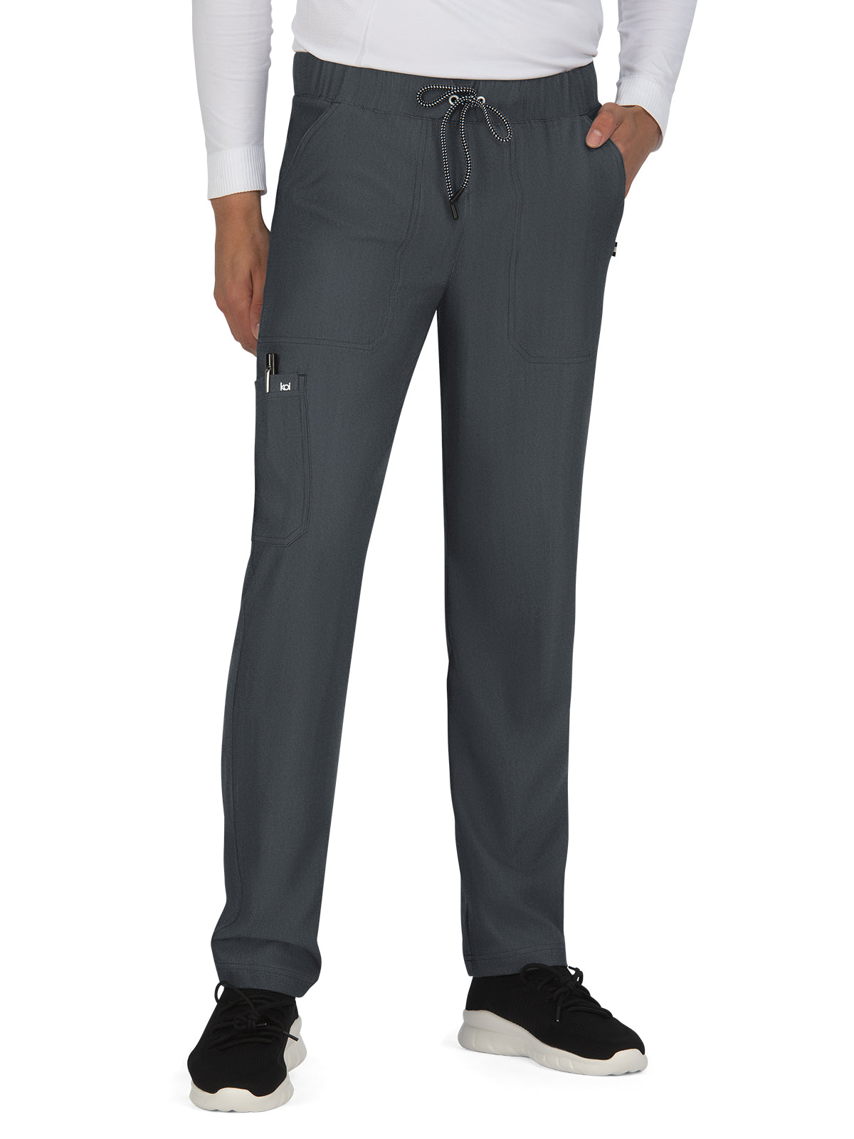 Men's 6-Pocket Straight Leg Make it Happen Scrub Pant - 609 - Charcoal