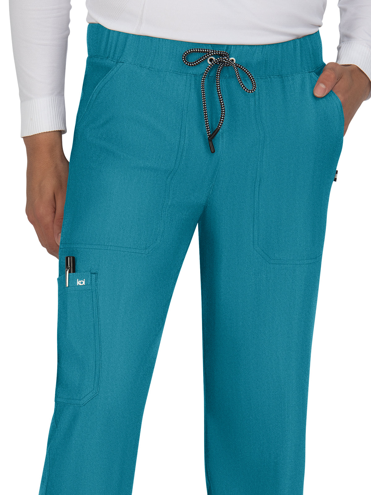 Men's 6-Pocket Straight Leg Make it Happen Scrub Pant - 609 - Teal