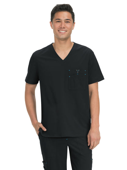 Men's One-Pocket V-Neck Tuck-In Bryan Top - 668 - Black