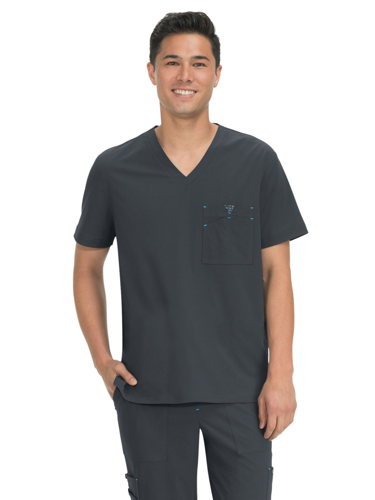 Men's One-Pocket V-Neck Tuck-In Bryan Top - 668 - Charcoal