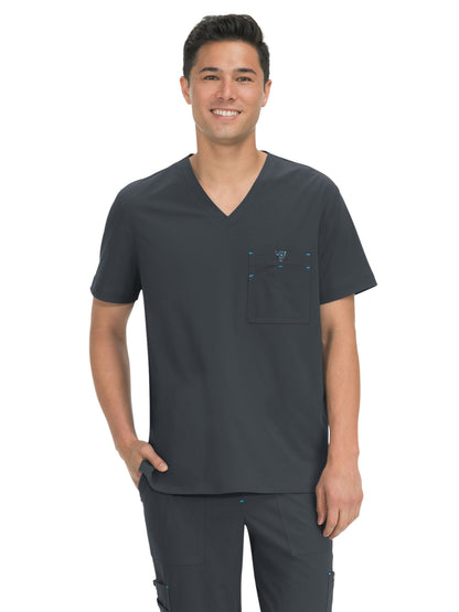 Men's One-Pocket V-Neck Tuck-In Bryan Top - 668 - Charcoal