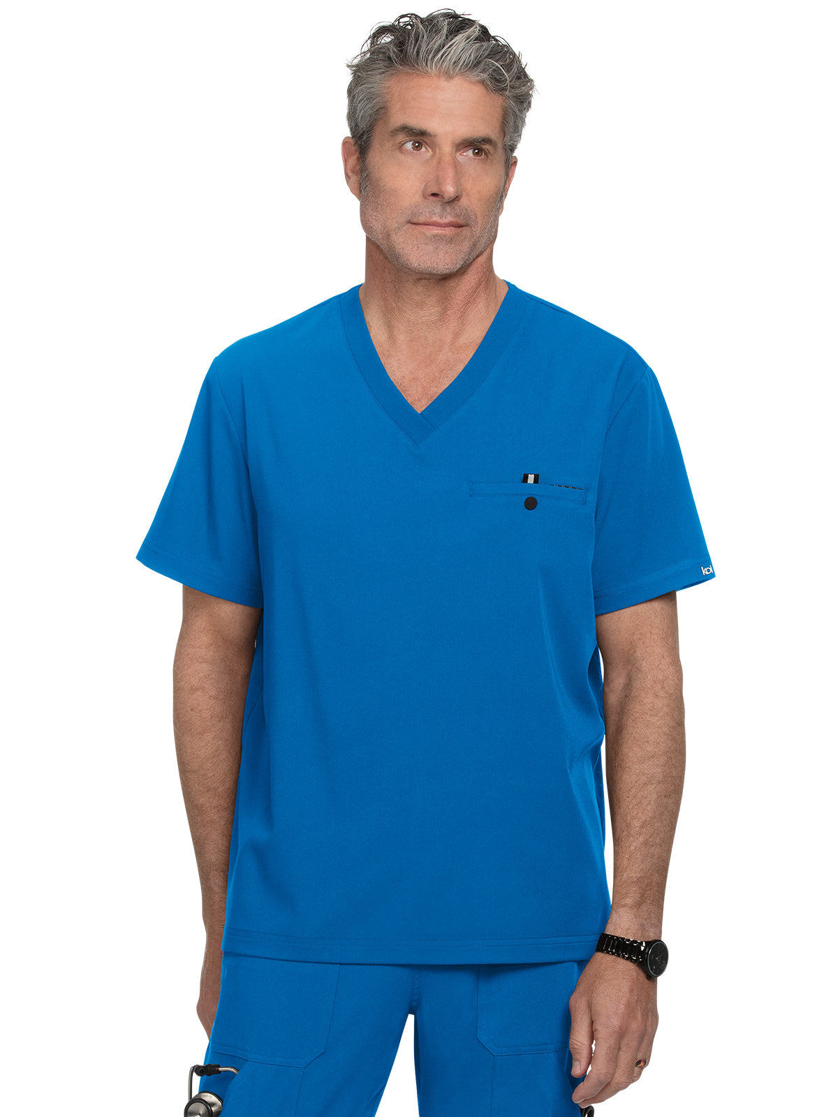 Men's 1-Pocket Tuck-In On Call Scrub Top - 671 - Royal Blue