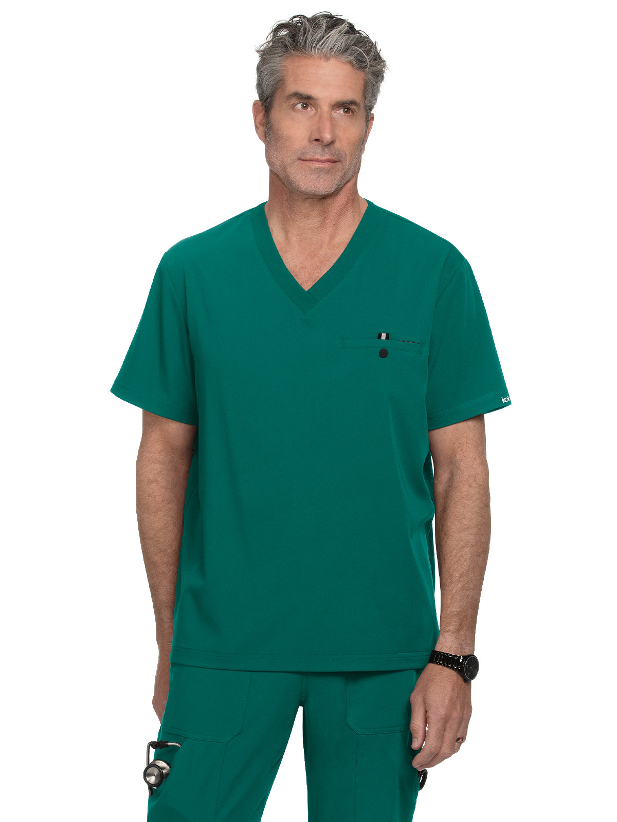 Men's One-Pocket V-Neck Tuck-In On Call Top - 671 - Hunter