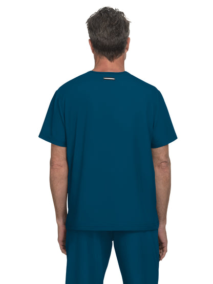 Men's 1-Pocket Tuck-In On Call Scrub Top - 671 - Caribbean Blue