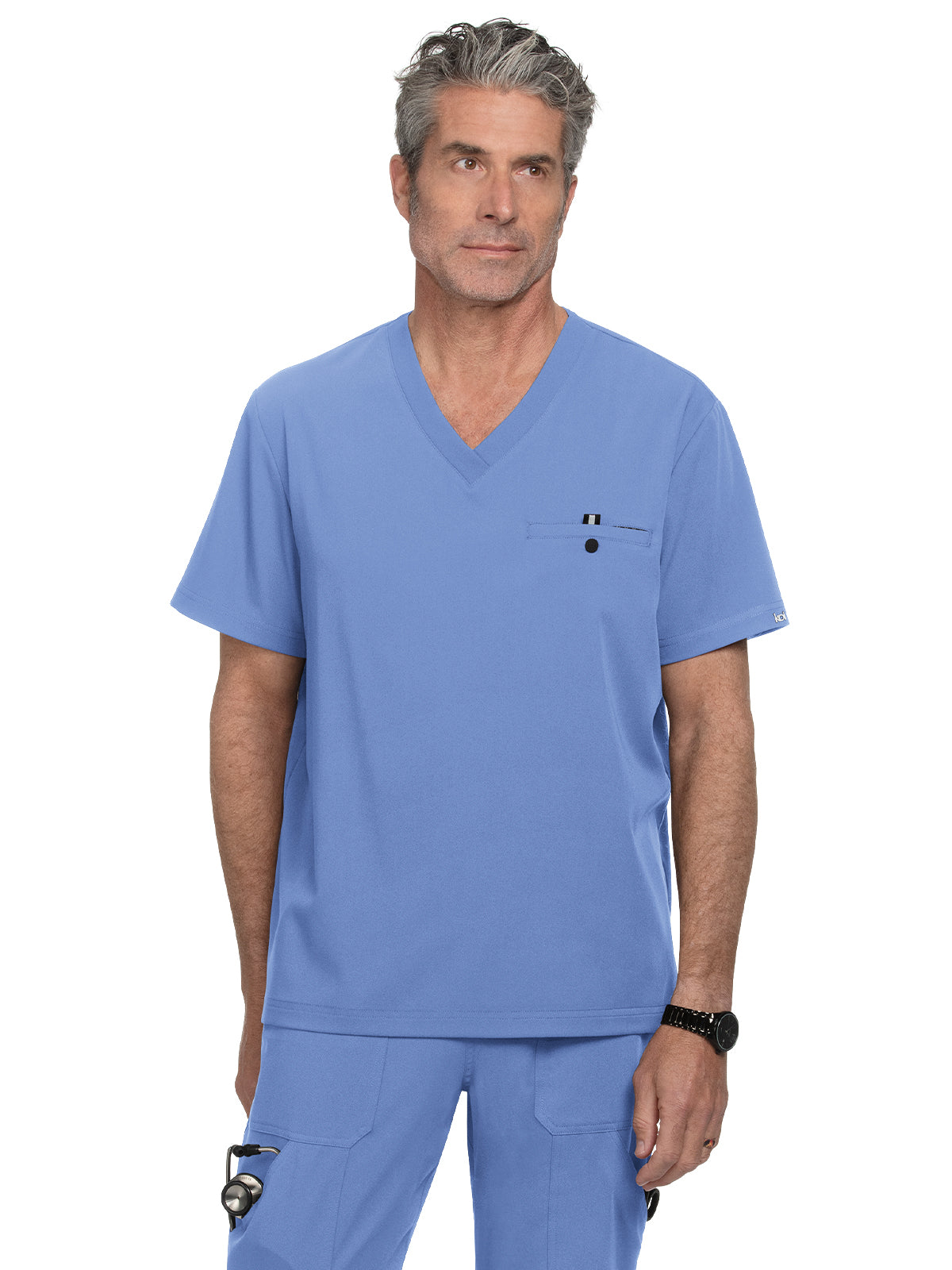 Men's One-Pocket V-Neck Tuck-In On Call Top - 671 - True Ceil