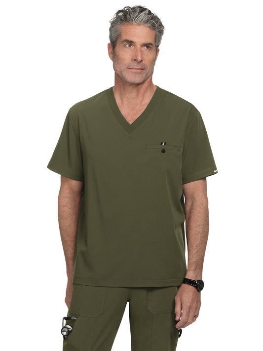 Men's 1-Pocket Tuck-In On Call Scrub Top - 671 - Olive Green