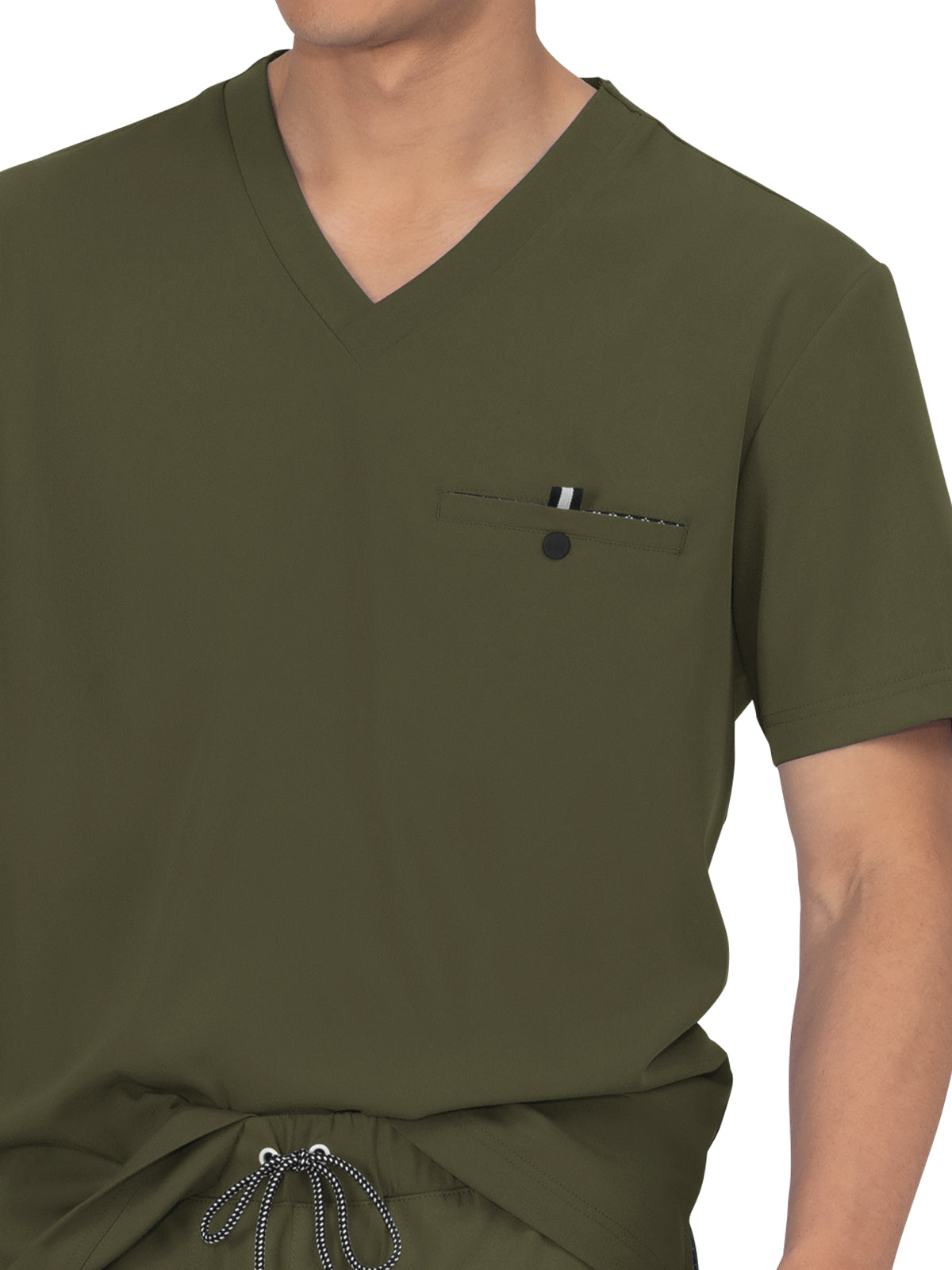 Men's 1-Pocket Tuck-In On Call Scrub Top - 671 - Olive Green