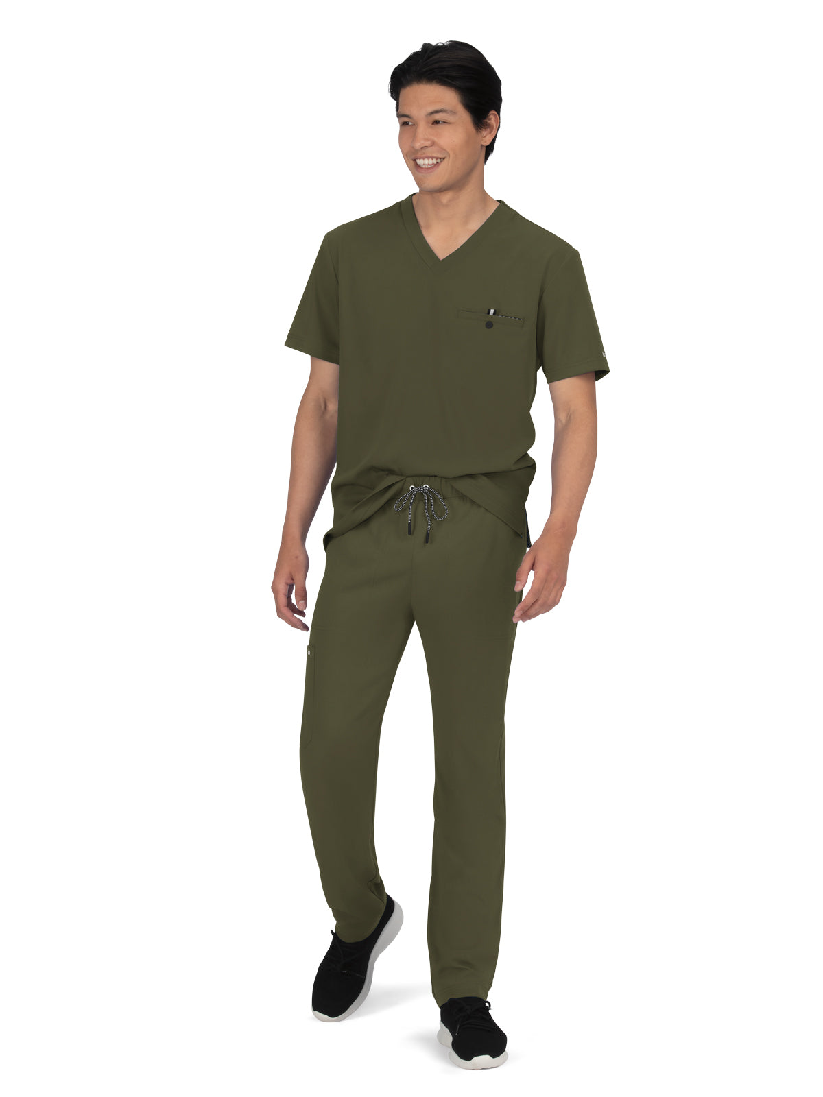 Men's 1-Pocket Tuck-In On Call Scrub Top - 671 - Olive Green