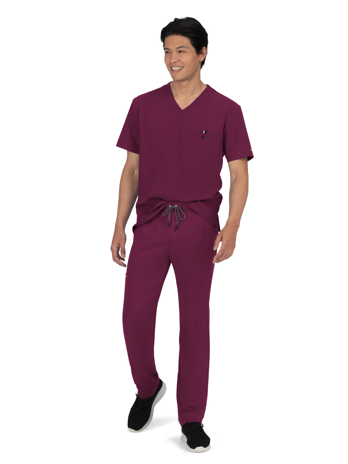 Men's 1-Pocket Tuck-In On Call Scrub Top - 671 - Wine