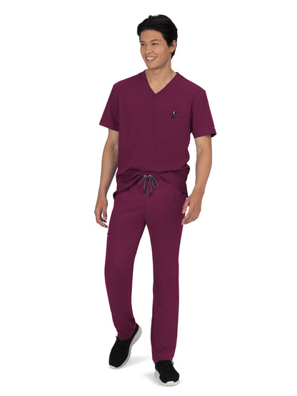 Men's 1-Pocket Tuck-In On Call Scrub Top - 671 - Wine