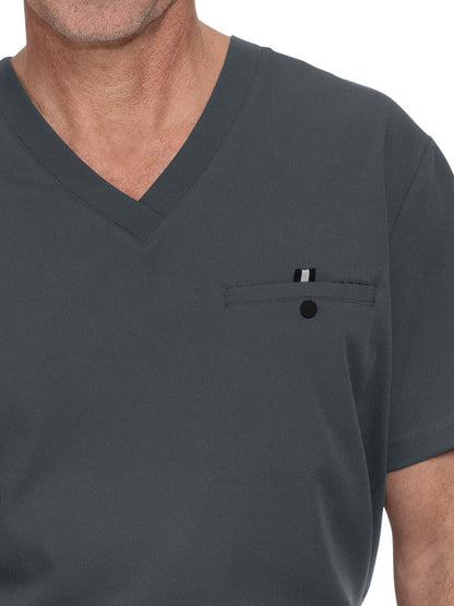 Men's 1-Pocket Tuck-In On Call Scrub Top - 671 - Charcoal