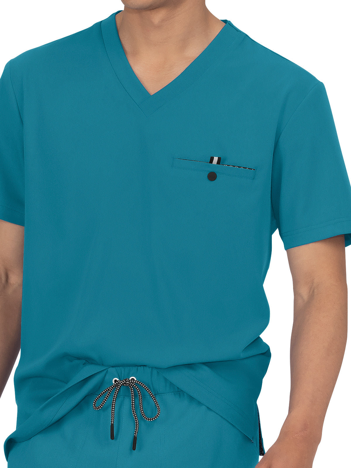 Men's 1-Pocket Tuck-In On Call Scrub Top - 671 - Teal