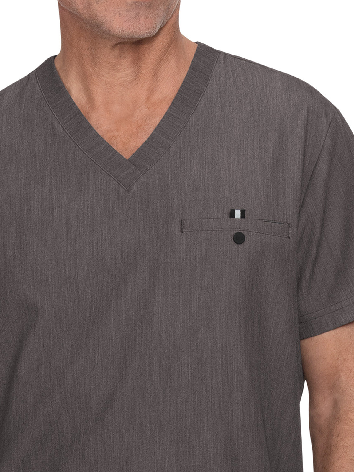 Men's 1-Pocket Tuck-In On Call Scrub Top - 671 - Heather Grey