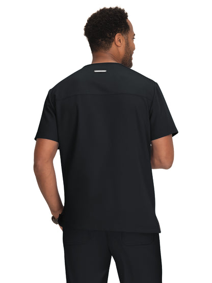 Men's 4-Pocket  V-Neck Free To Be Scrub Top - 672 - Black