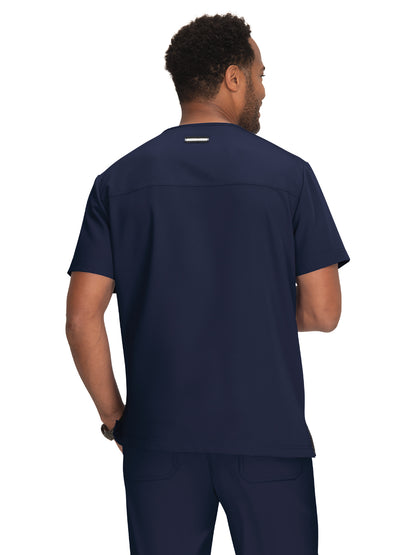 Men's 4-Pocket  V-Neck Free To Be Scrub Top - 672 - Navy