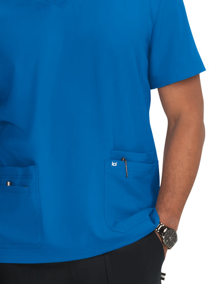 Men's 4-Pocket  V-Neck Free To Be Top - 672 - Royal Blue