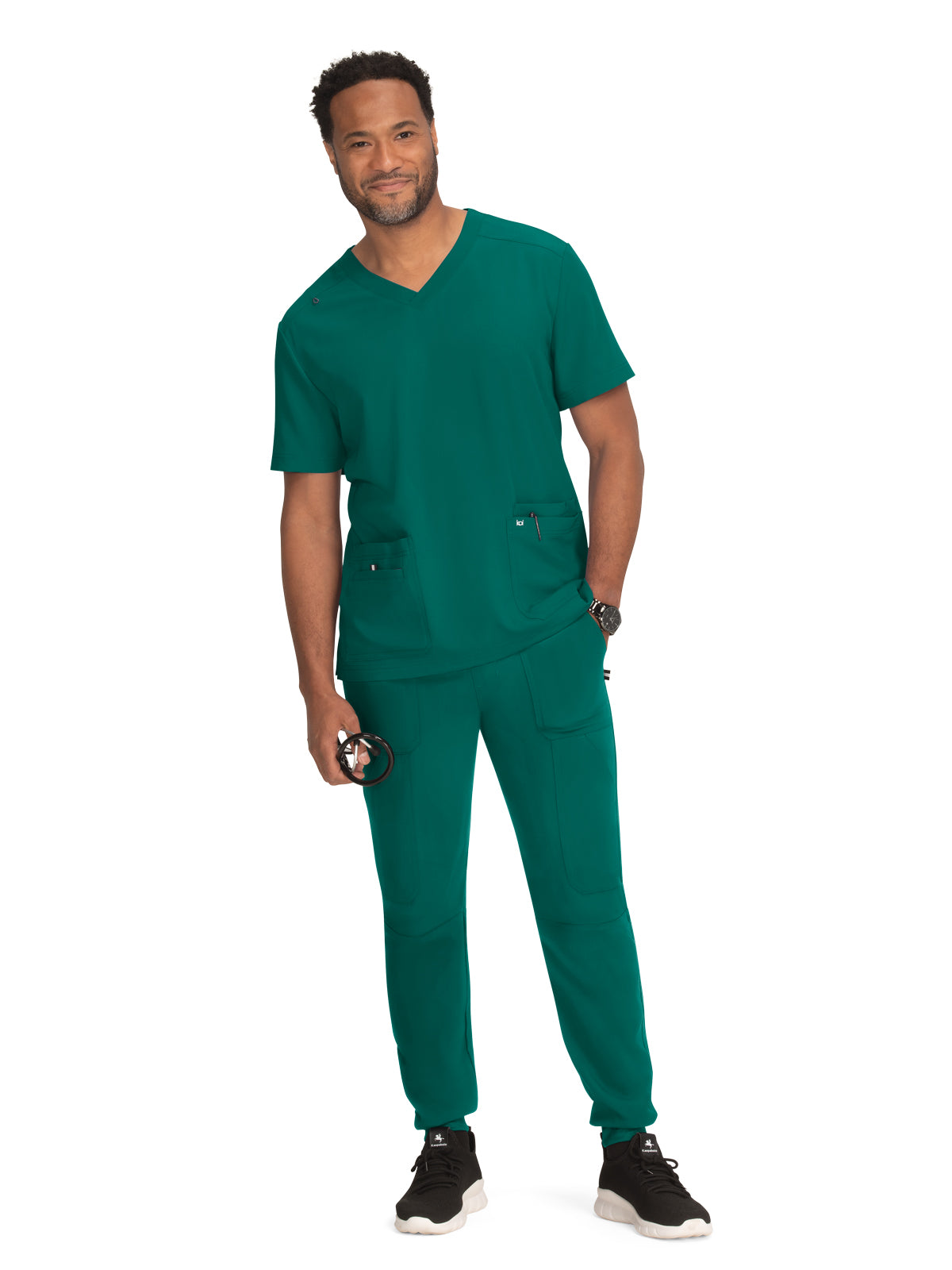 Men's 4-Pocket  V-Neck Free To Be Scrub Top - 672 - Hunter