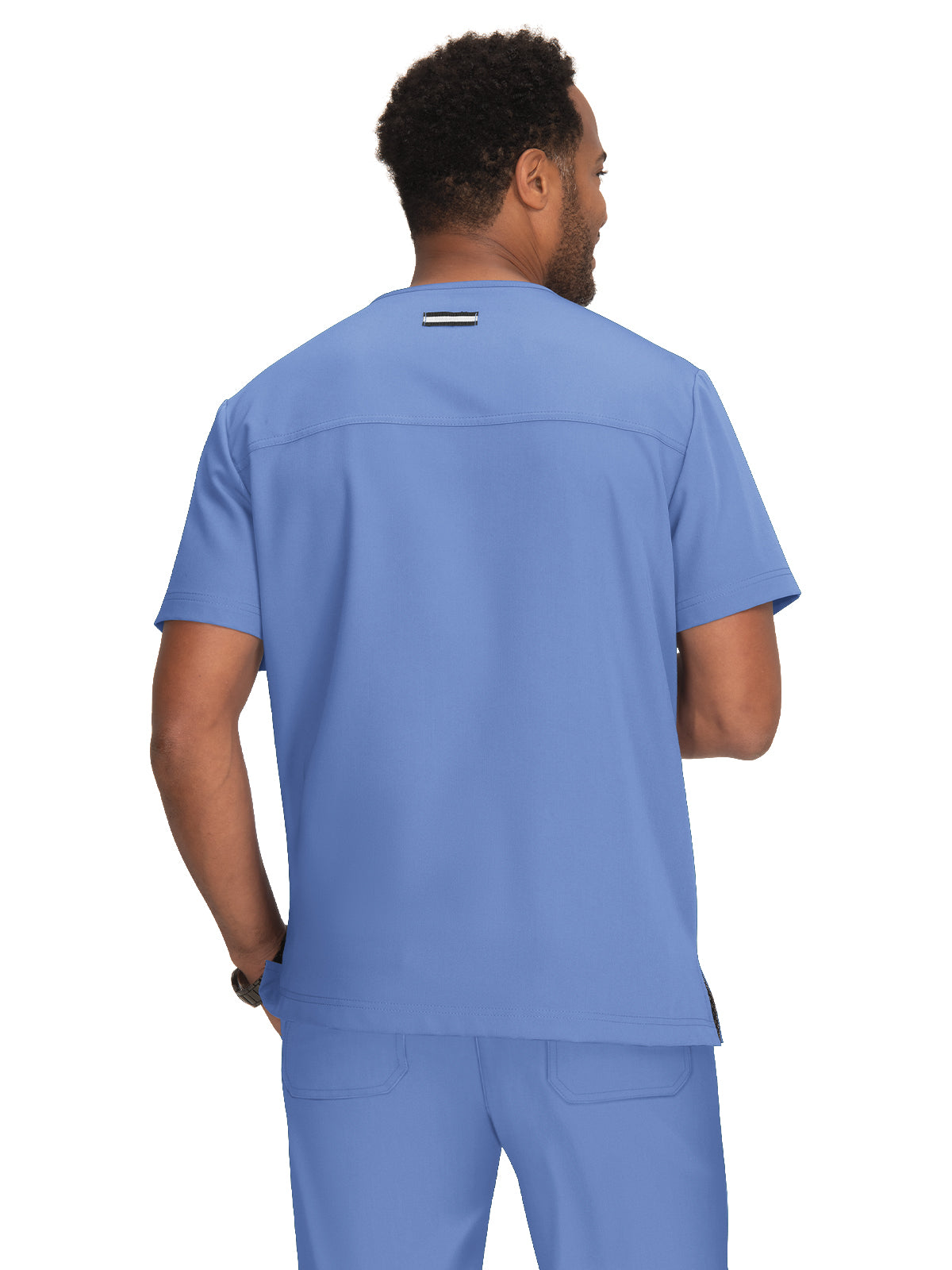 Men's 4-Pocket  V-Neck Free To Be Scrub Top - 672 - True Ceil