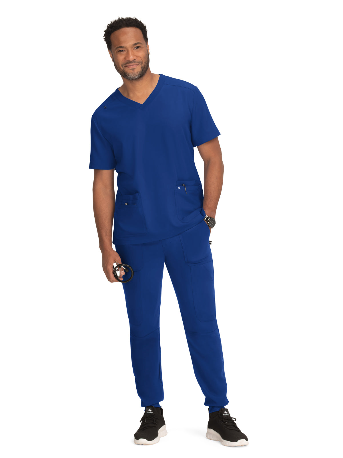 Men's 4-Pocket  V-Neck Free To Be Scrub Top - 672 - Galaxy