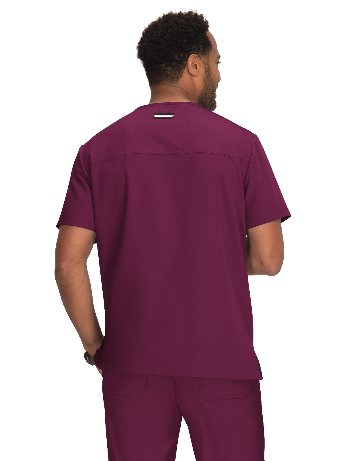 Men's 4-Pocket  V-Neck Free To Be Scrub Top - 672 - Wine