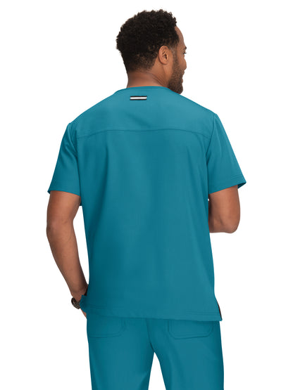 Men's 4-Pocket  V-Neck Free To Be Scrub Top - 672 - Teal