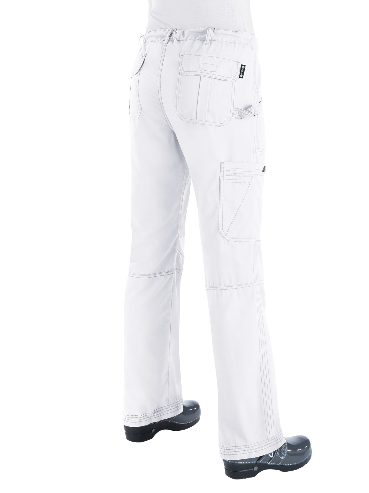 Women's 7-Pocket Adjustable Drawstring Lindsey Cargo Scrub Pant - 701 - White