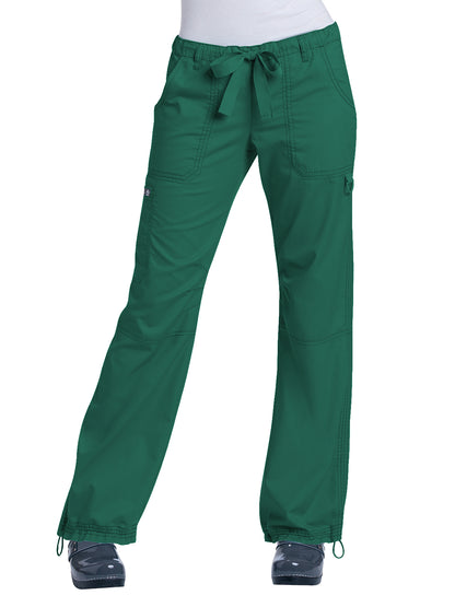 Women's 7-Pocket Adjustable Drawstring Lindsey Cargo Scrub Pant - 701 - Hunter