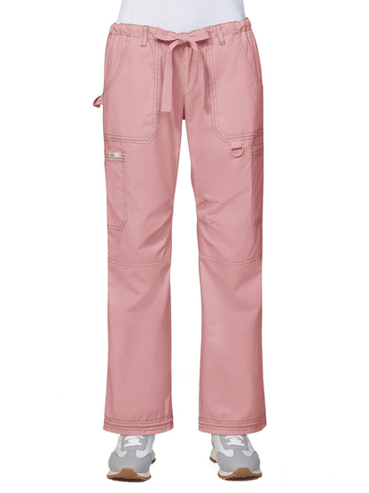 Women's Seven-Pocket Adjustable Drawstring Lindsey Cargo Pant - 701 - Ballet Rose
