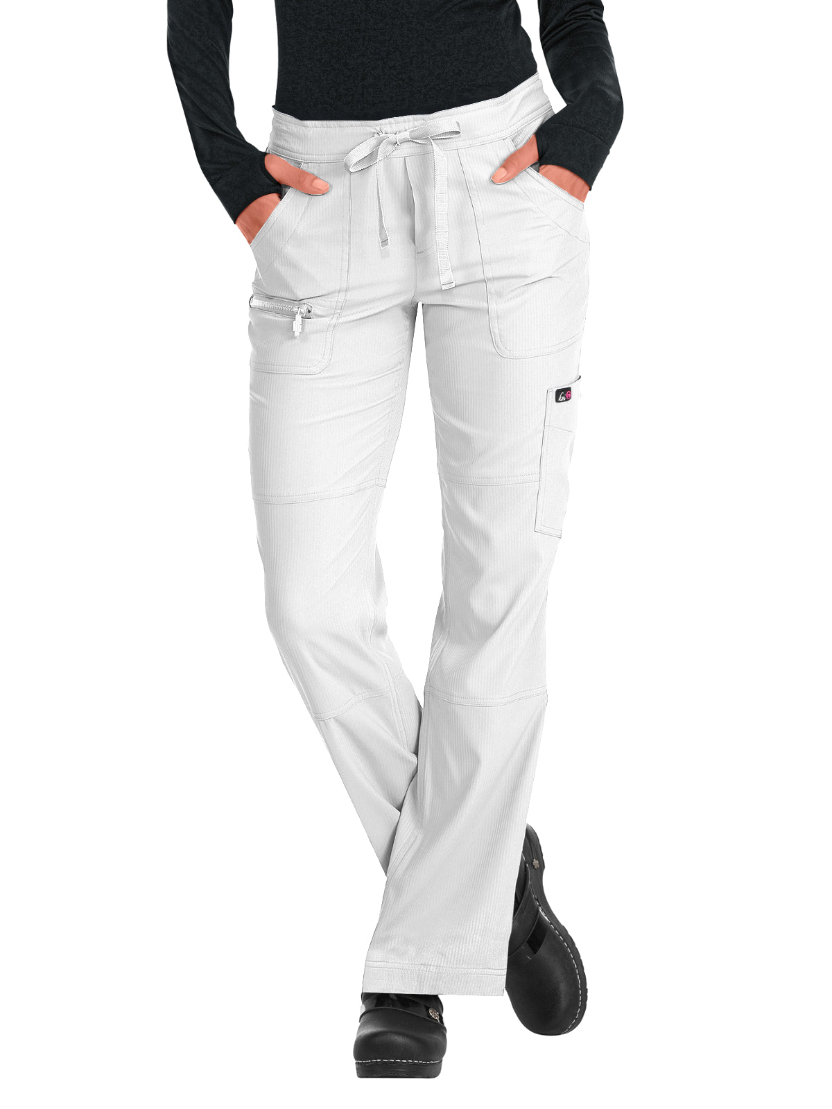 Women's 6-Pocket Stretch Peace Scrub Pant - 721 - White