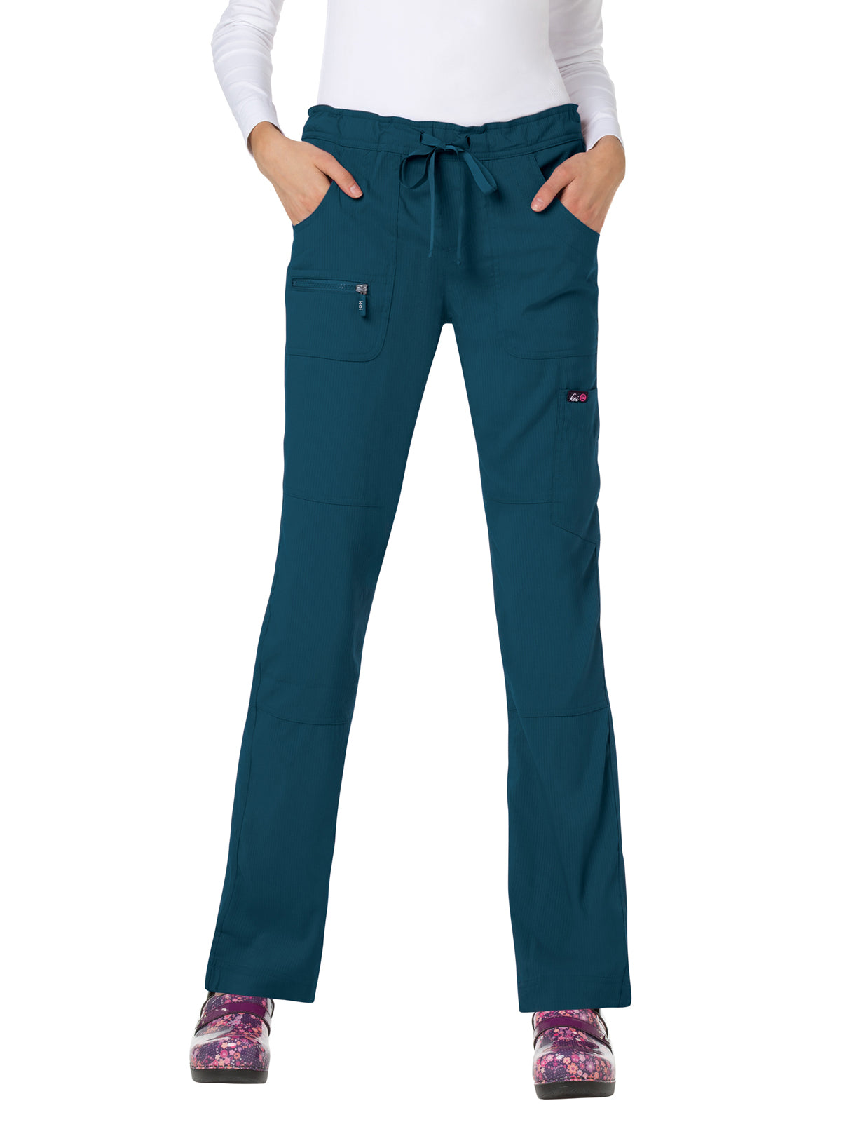 Women's 6-Pocket Stretch Peace Scrub Pant - 721 - Caribbean