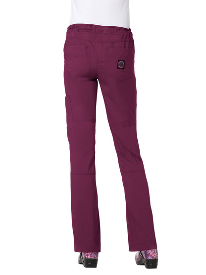 Women's 6-Pocket Stretch Peace Scrub Pant - 721 - Wine