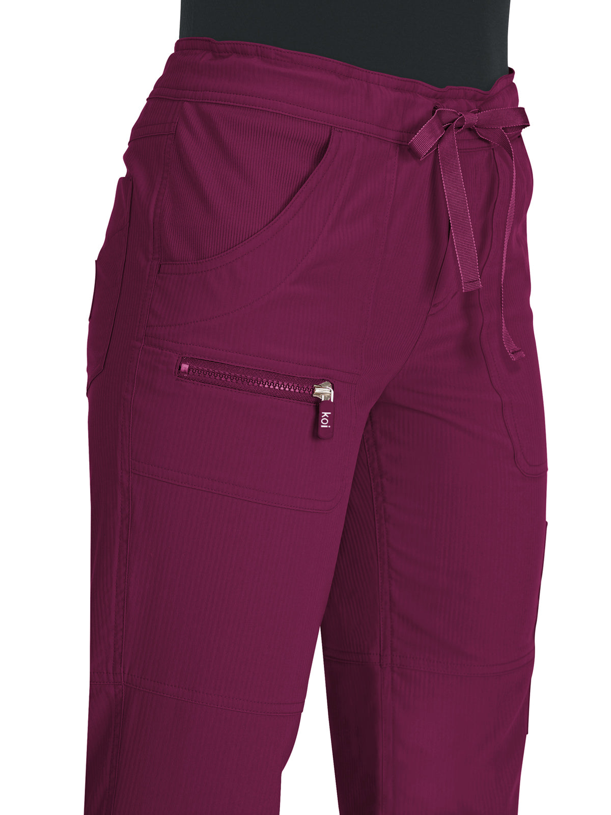 Women's 6-Pocket Stretch Peace Scrub Pant - 721 - Wine