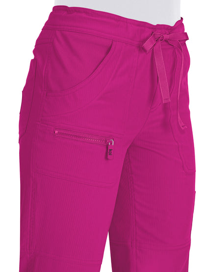 Women's 6-Pocket Stretch Peace Scrub Pant - 721 - Azalea Pink