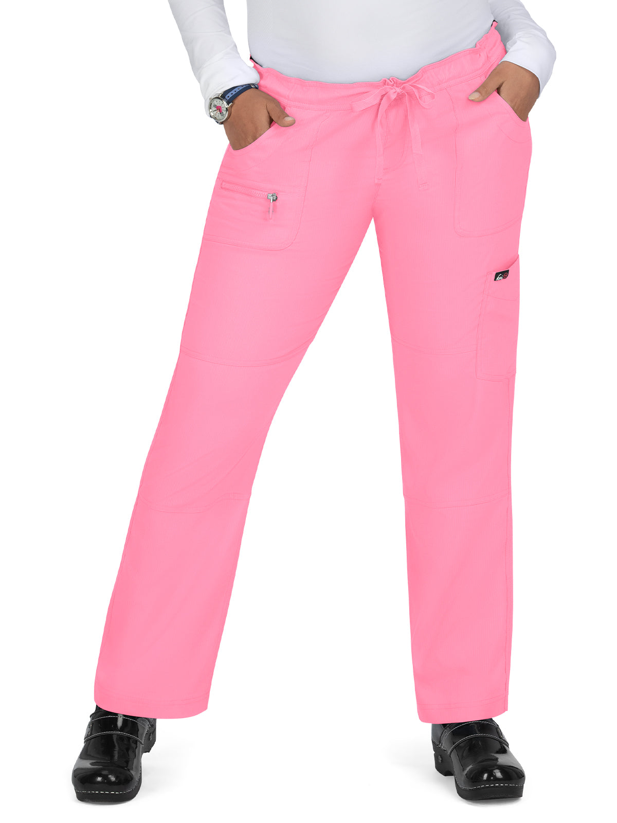 Women's 6-Pocket Stretch Peace Scrub Pant - 721 - Peony Pink