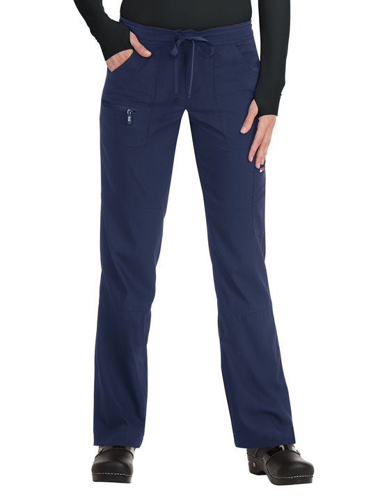 Women's Six-Pocket Stretch Extra Petite Peace Pant - 721XP - Navy