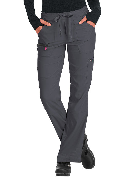 Women's Six-Pocket Stretch Extra Petite Peace Pant - 721XP - Charcoal