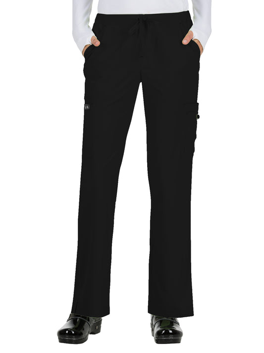 Women's 8-Pocket Stretch Cargo Holly Scrub Pant - 731 - Black